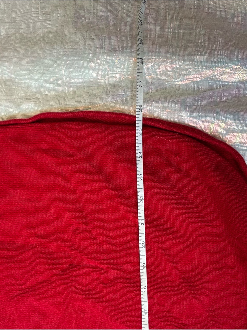 Michael Kors Red Knit Long Sleeve Top with Gold Back Zip - Picture 10 of 11